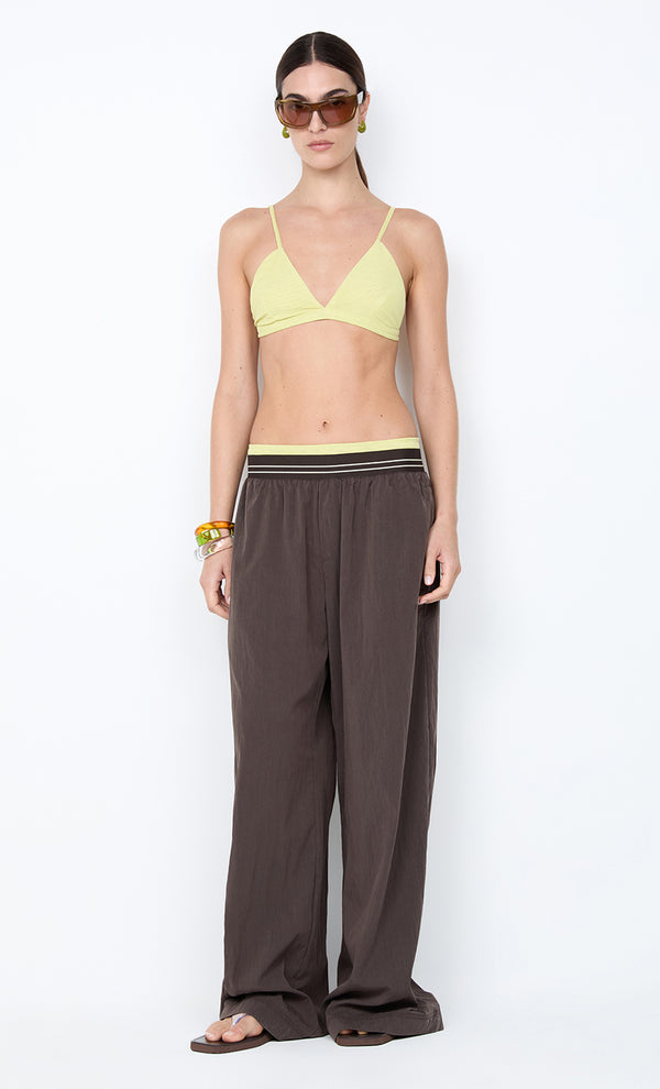 JERRI WIDE LEG PANT - CHOCOLATE