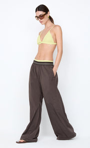 JERRI WIDE LEG PANT - CHOCOLATE