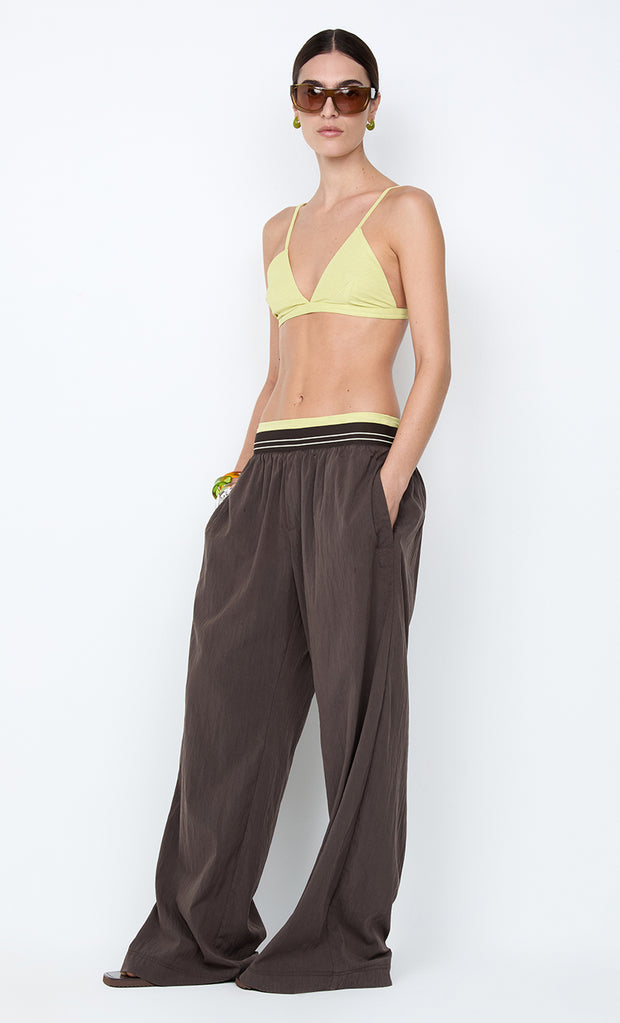 JERRI WIDE LEG PANT - CHOCOLATE