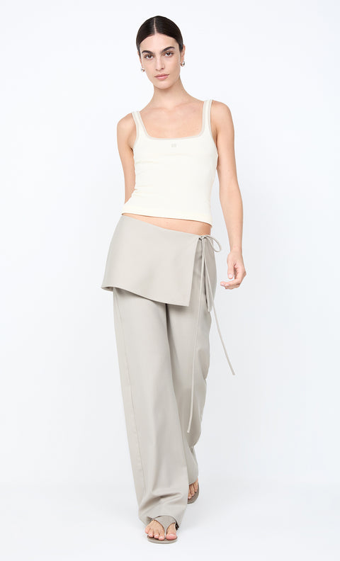 TAMSYN OVERLAY PANT - CEMENT