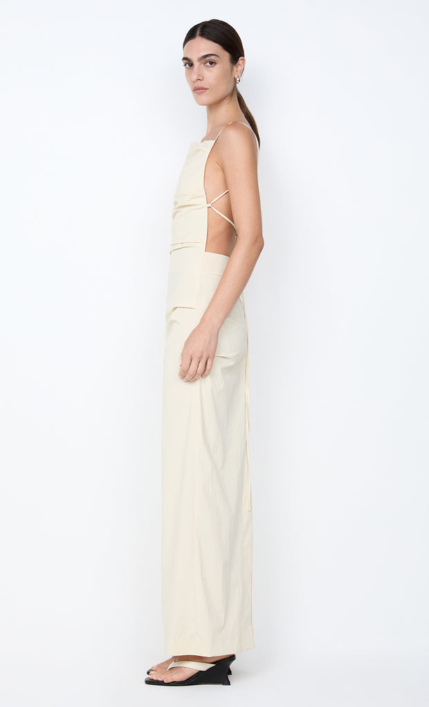 ALLIRA TUCK MAXI  DRESS - VANILLA