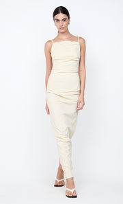 ALLIRA TUCK MAXI  DRESS - VANILLA
