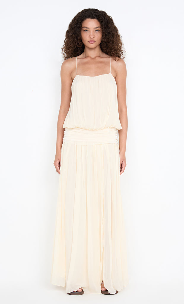 CAMILLE BLOUSON DRESS - BUTTERCREAM