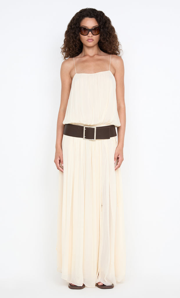 CAMILLE BLOUSON DRESS - BUTTERCREAM