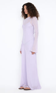 DELILAH LONG SLEEVE MAXI DRESS - WISTERIA