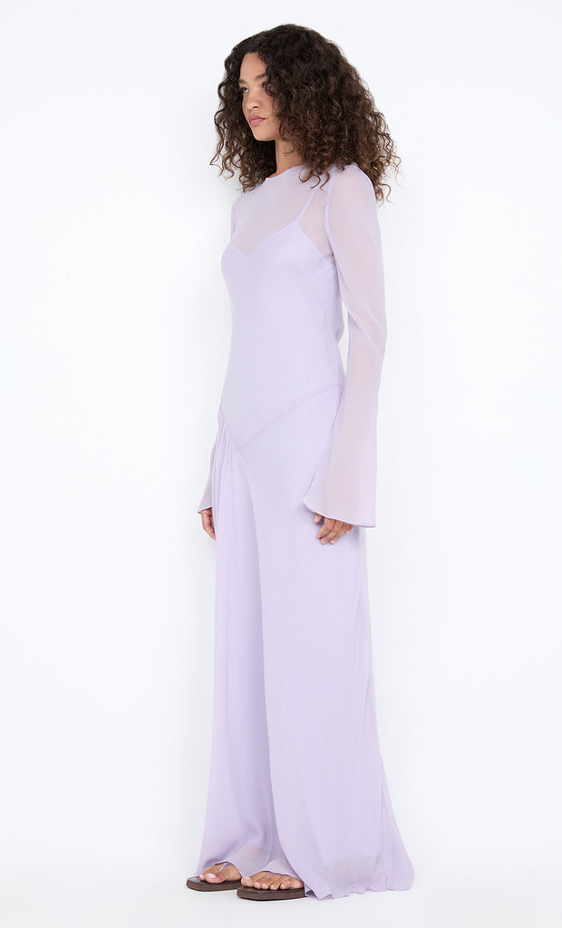 DELILAH LONG SLEEVE MAXI DRESS - WISTERIA