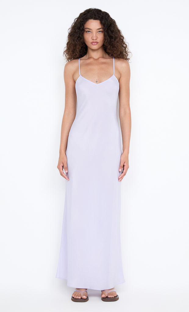 DELILAH LONG SLEEVE MAXI DRESS - WISTERIA