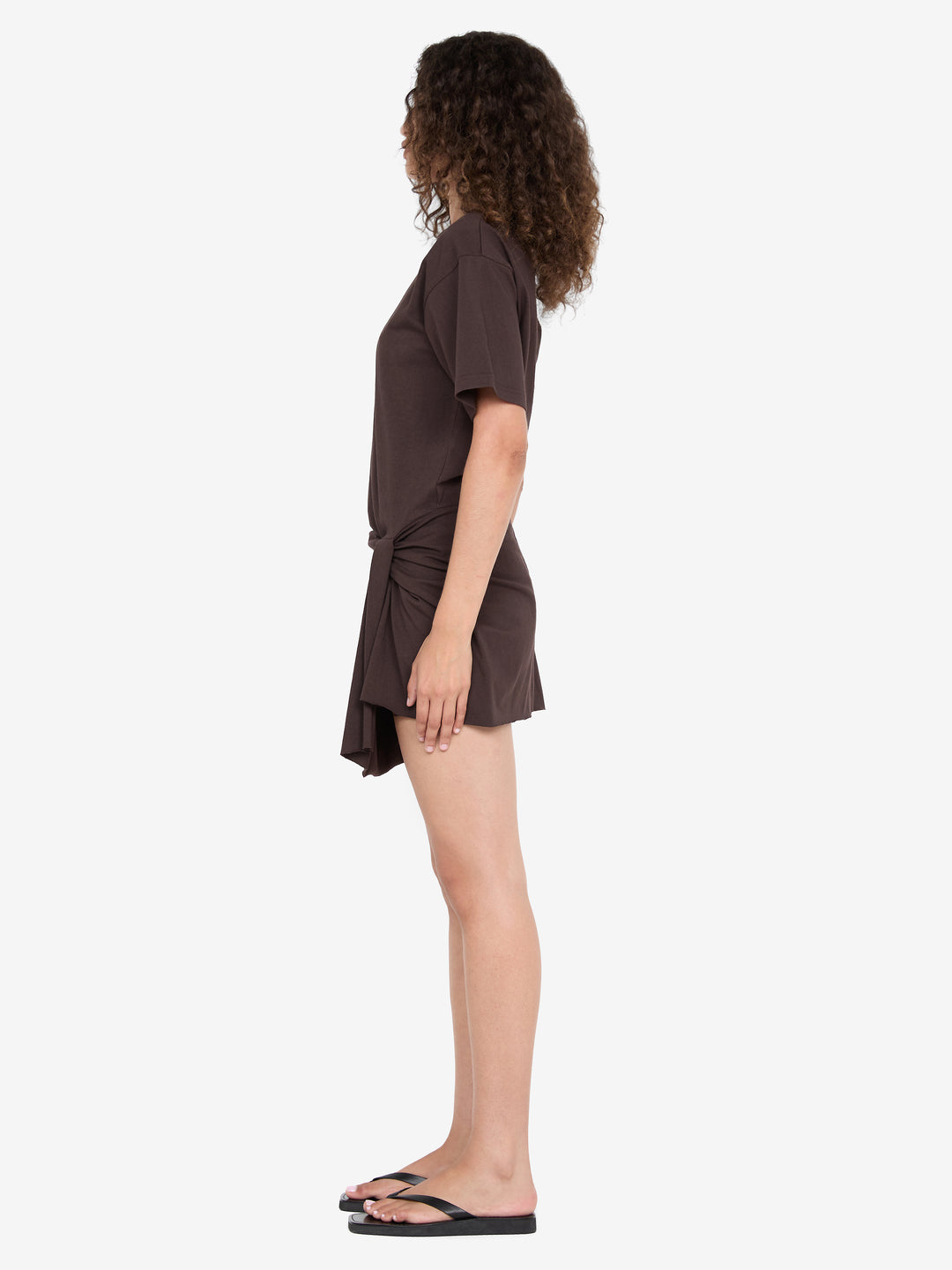 SIMI MINI DRESS - DARK CHOCOLATE