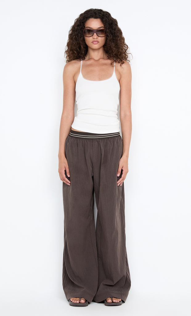 JERRI WIDE LEG PANT - CHOCOLATE