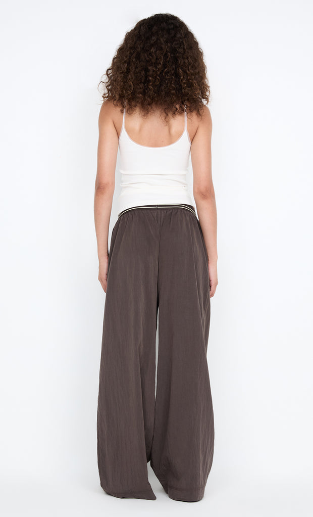 JERRI WIDE LEG PANT - CHOCOLATE
