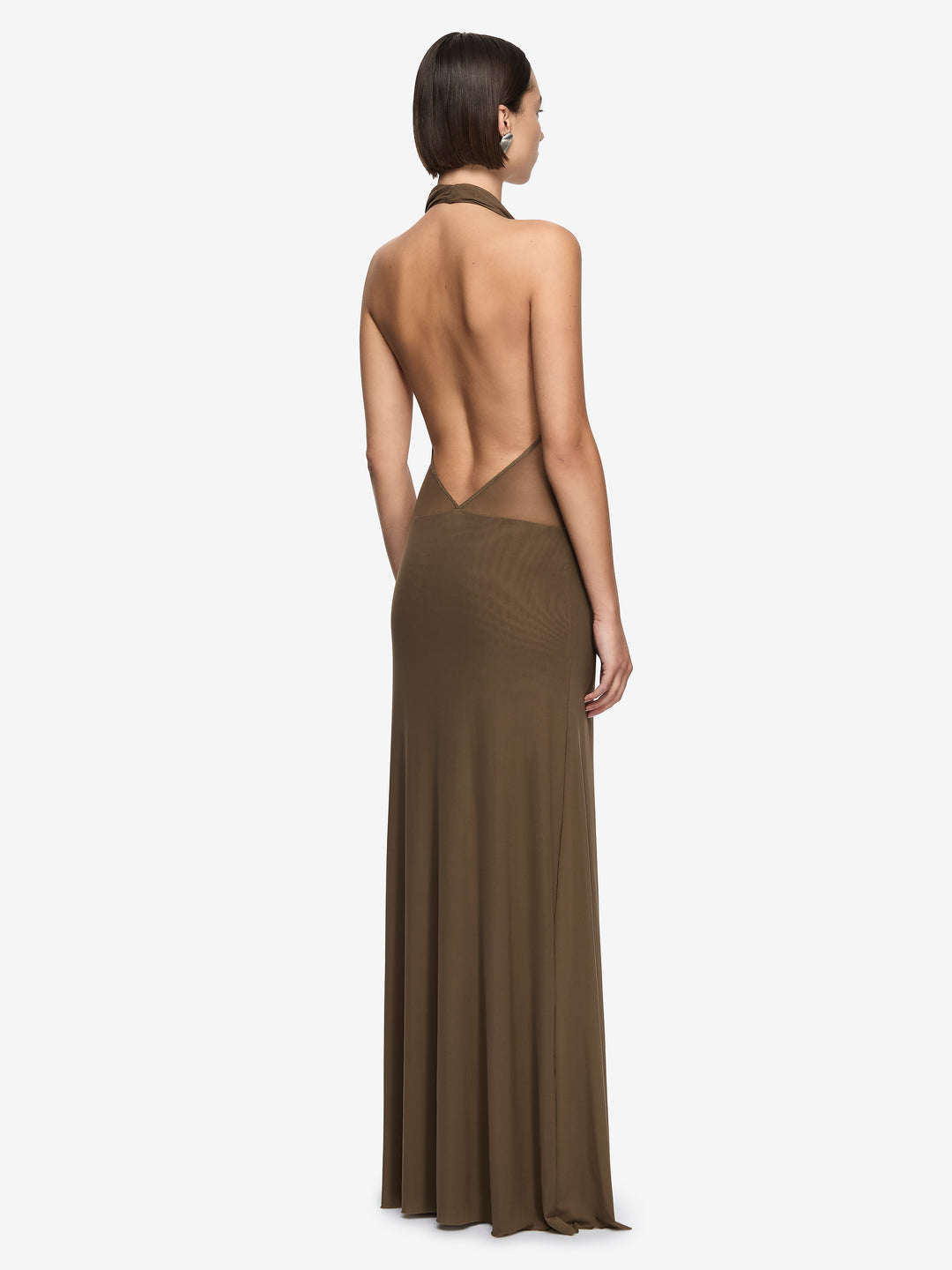 ISORA HALTER MAXI DRESS - LATTE