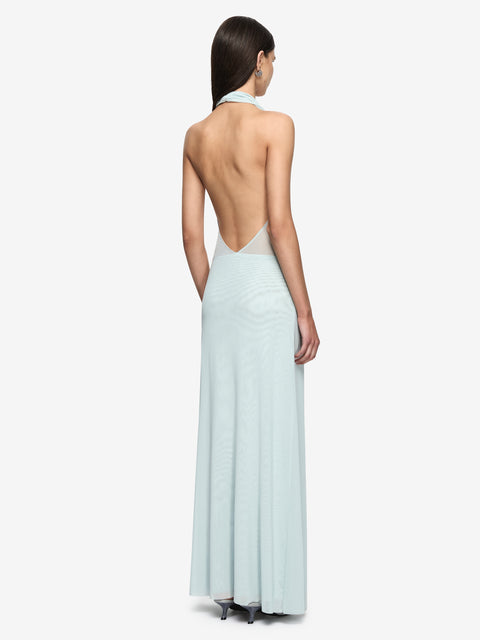ISORA HALTER MAXI DRESS - MIST