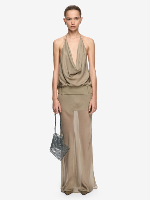KIRA MAXI DRESS - KHAKI