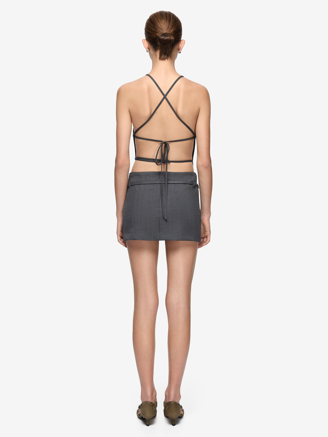 YUKI MINI DRESS - CHARCOAL