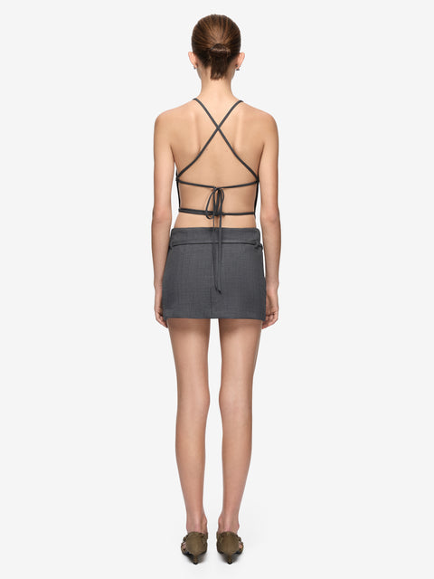 YUKI MINI DRESS - CHARCOAL
