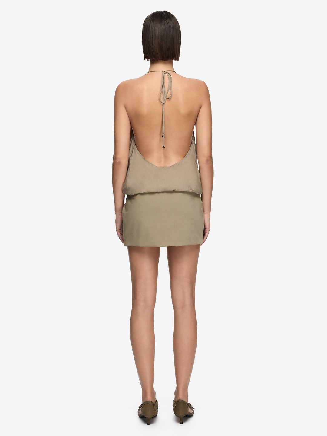 KIRA MINI DRESS - KHAKI