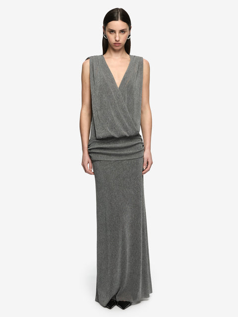 DRIFT MAXI DRESS - SILVER