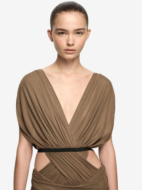 ISORA MINI DRESS - LATTE