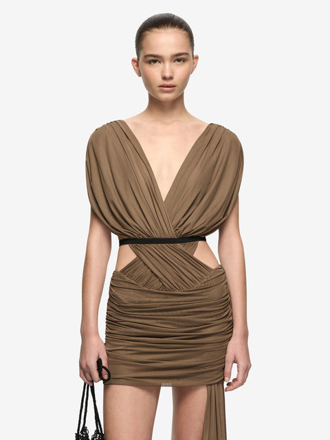 ISORA MINI DRESS - LATTE