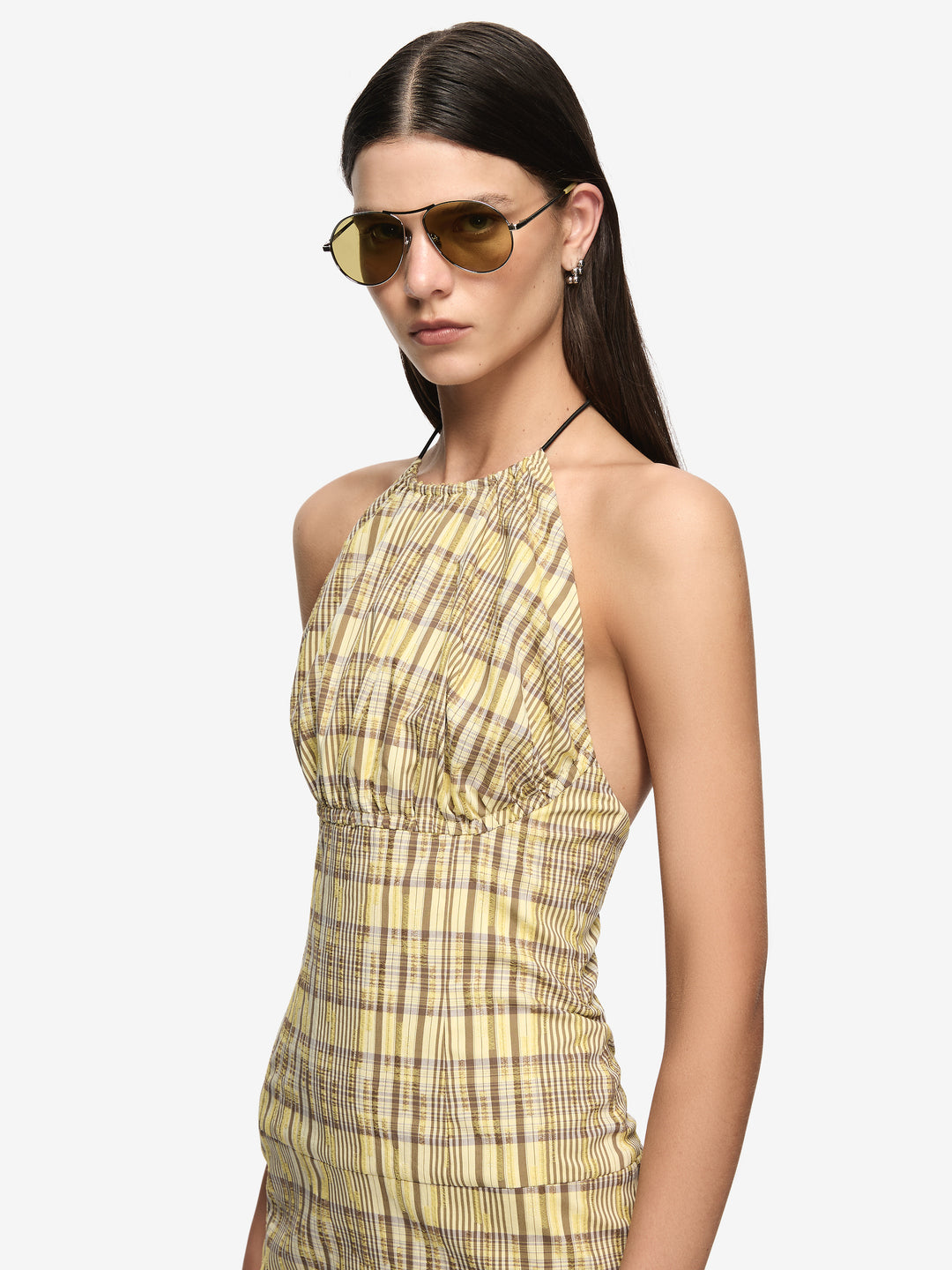TESSELLATE MINI DRESS - CITRUS/TAUPE - BEC + BRIDGE