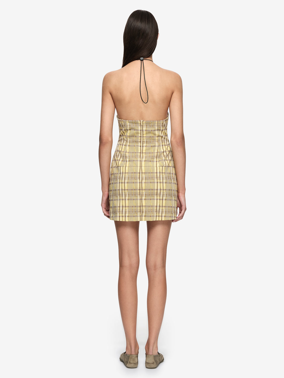 TESSELLATE MINI DRESS - CITRUS/TAUPE - BEC + BRIDGE