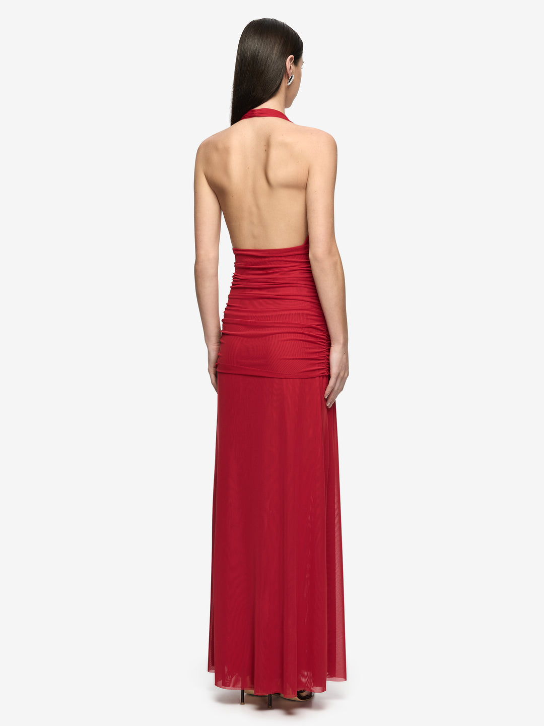 WREN DRAPE MAXI DRESS - RUBY RED