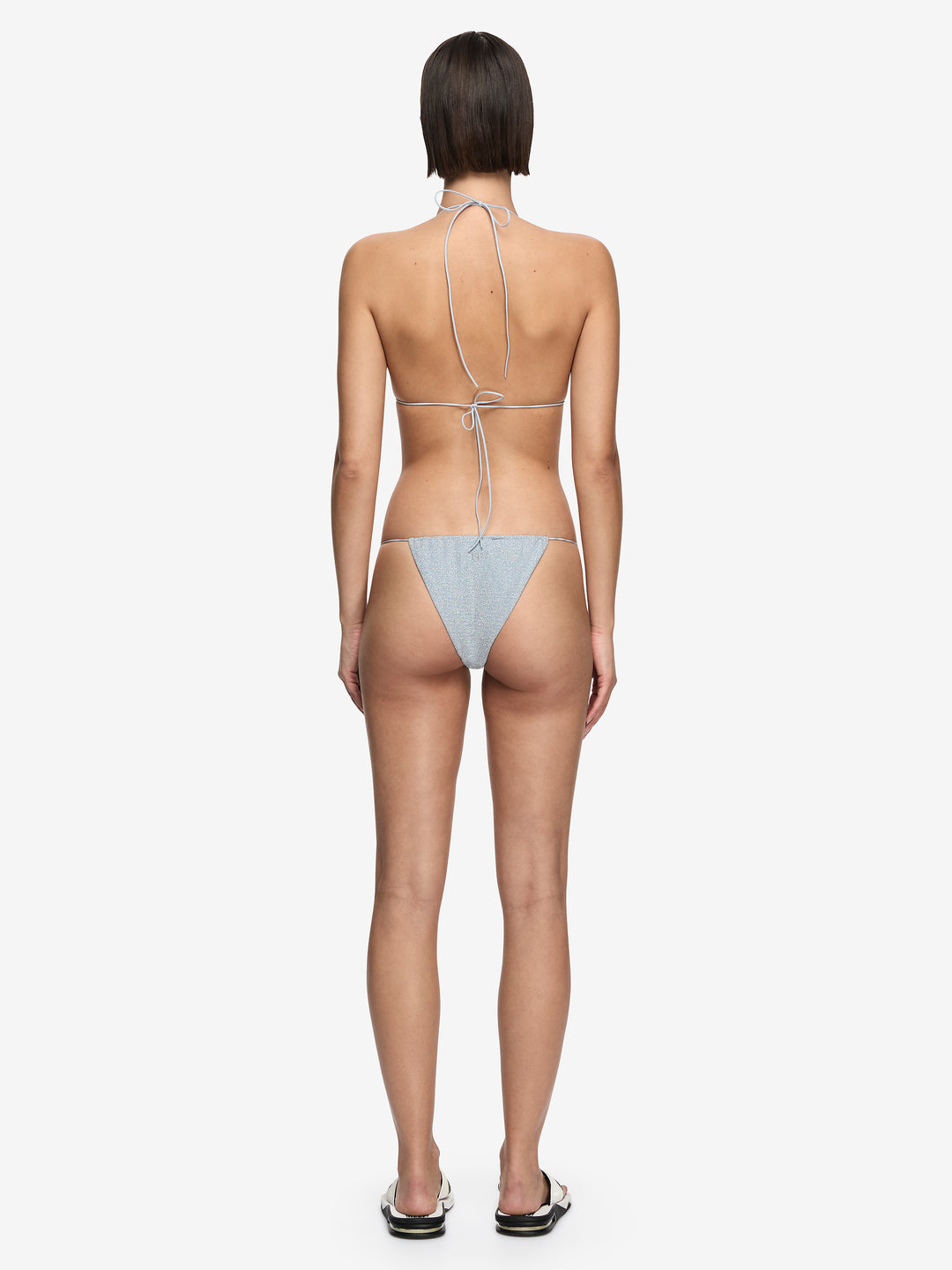 POINT BREAK RUCHED BOTTOM - GREY BLUE LUREX