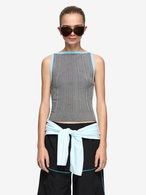 STARLIGHT TANK - SILVER/BLUE