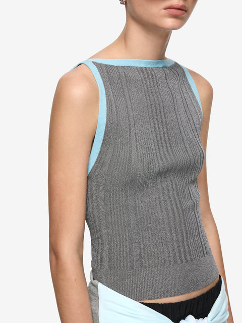 STARLIGHT TANK - SILVER/BLUE