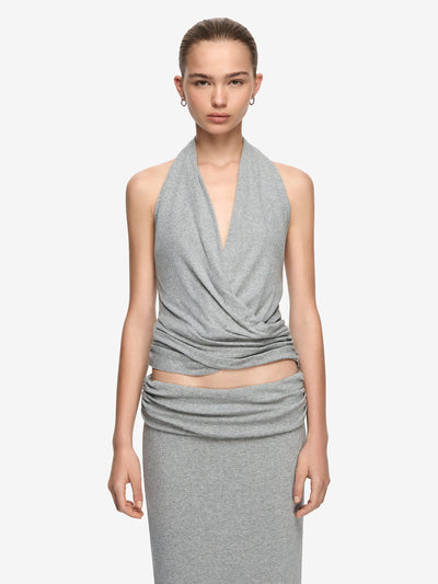 NERIDA TOP - GREY MARLE