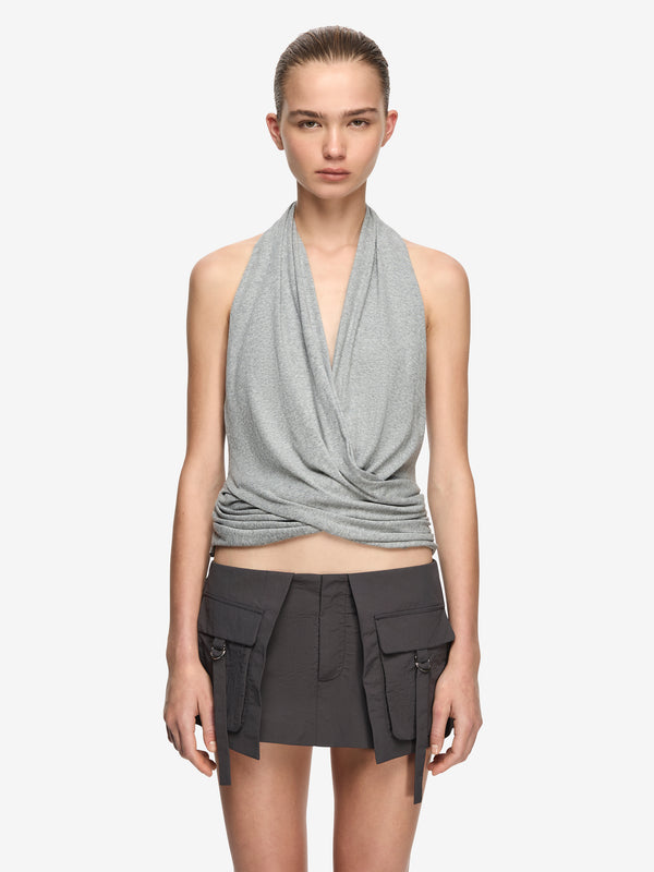 KENZA MINI SKIRT - CHARCOAL