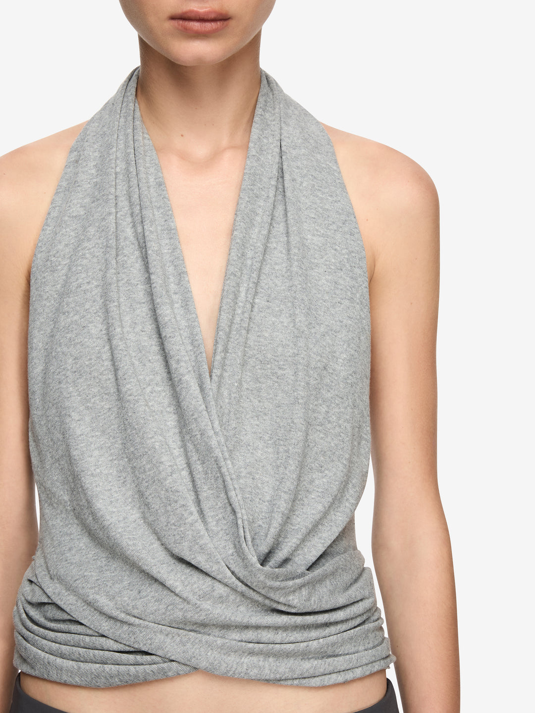 NERIDA TOP - GREY MARLE