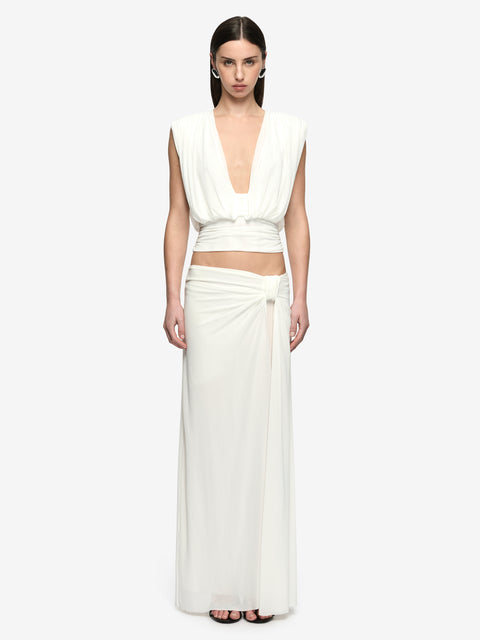 ORIA DRAPE SKIRT - IVORY