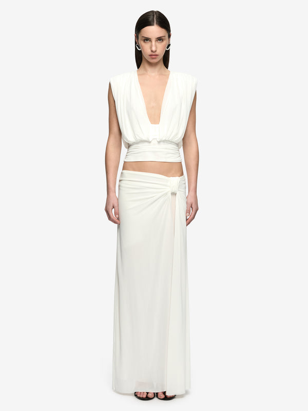 ORIA DRAPE SKIRT - IVORY