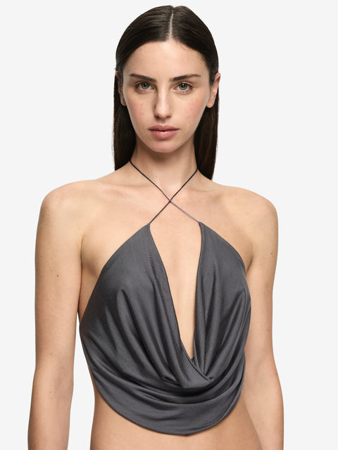 REN COWL TOP - CHARCOAL