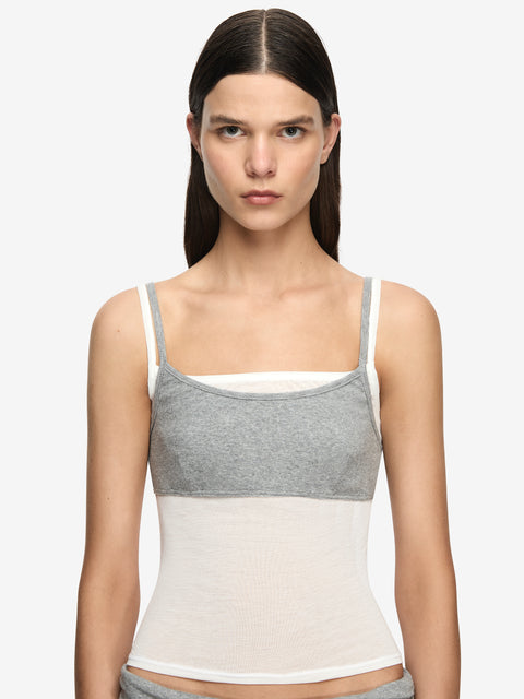 COAST LAYERED SINGLET - GREY/IVORY