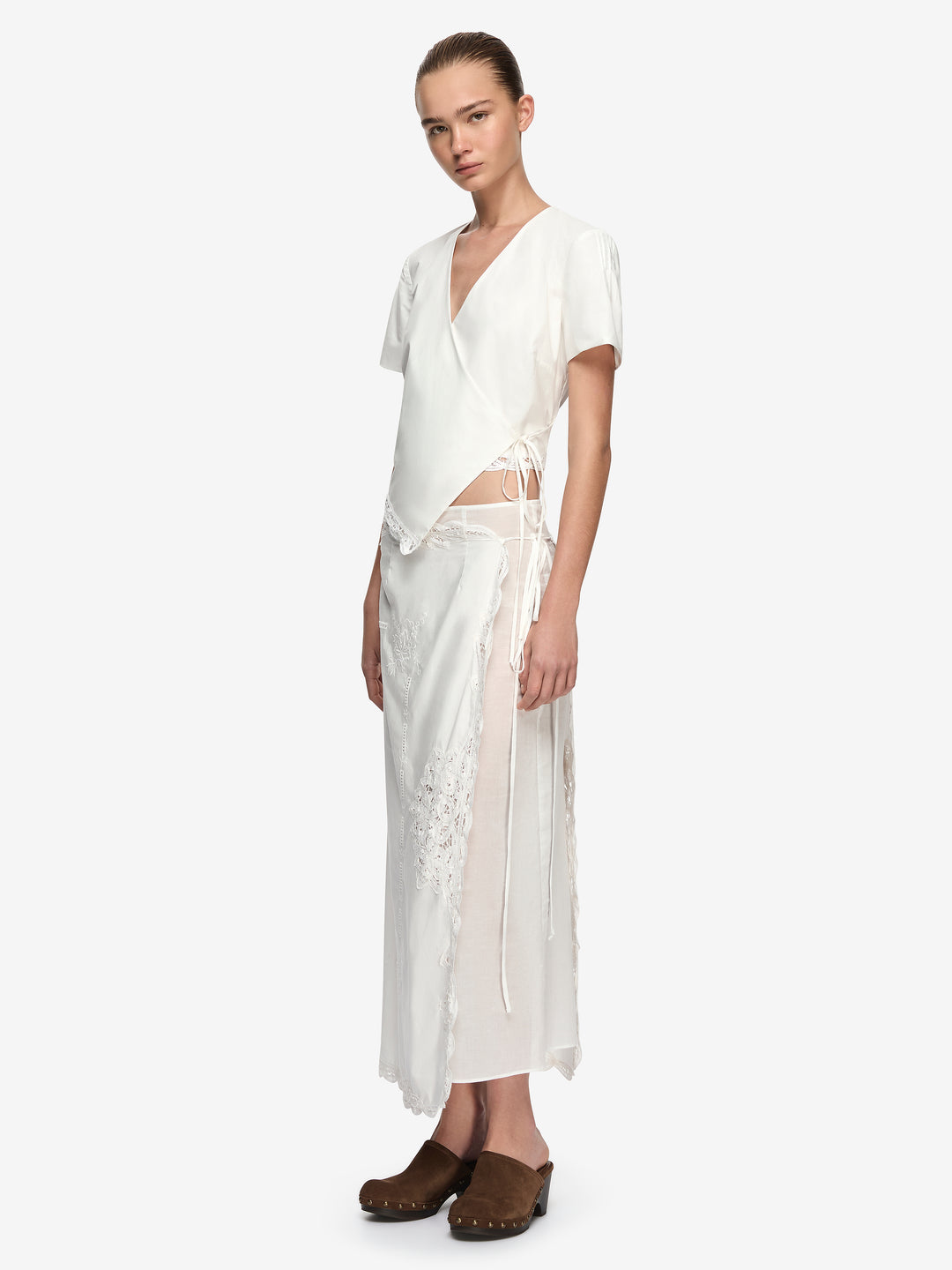 SKYE WRAP TOP - IVORY