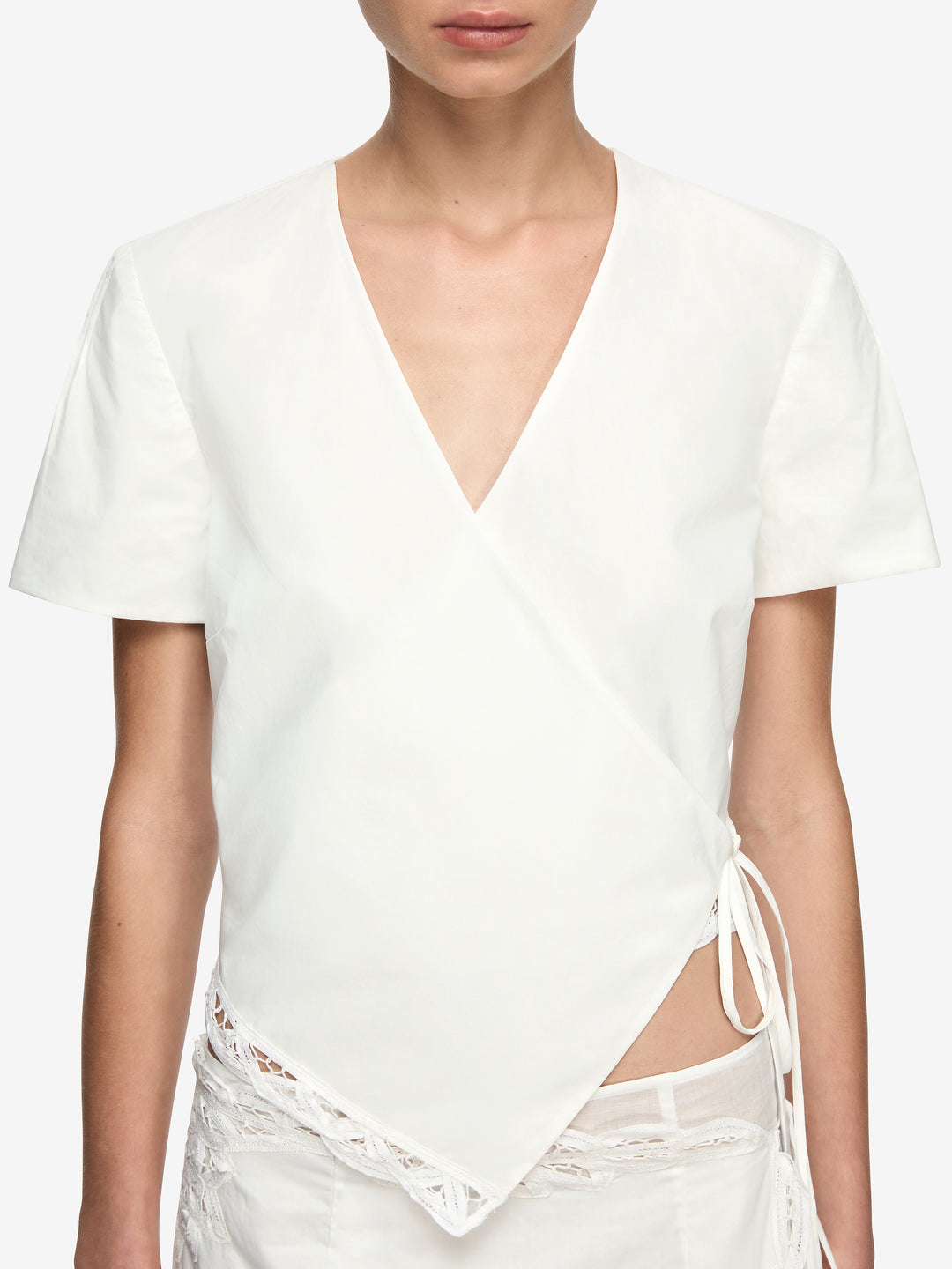 SKYE WRAP TOP - IVORY