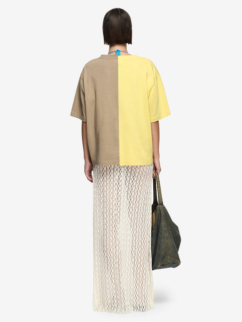 SURF MORE TEE - CITRUS/TAUPE
