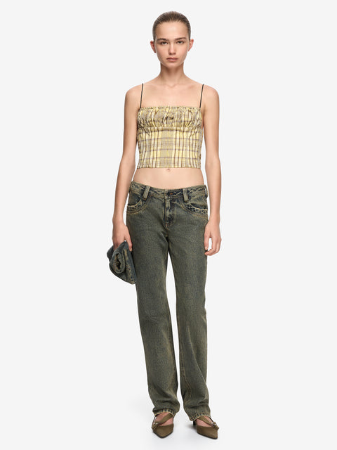 TESSELLATE TOP - CITRUS/TAUPE