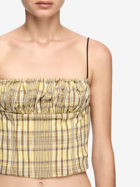 TESSELLATE TOP - CITRUS/TAUPE