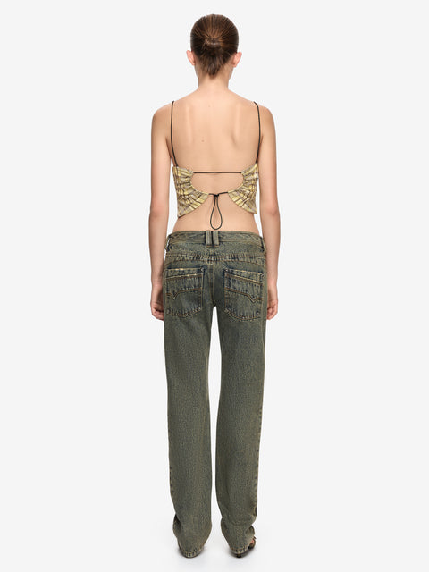 TESSELLATE TOP - CITRUS/TAUPE