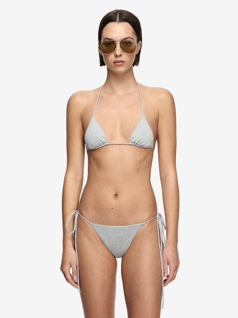CONCRETE MINI BIKINI TOP - GREY MARLE