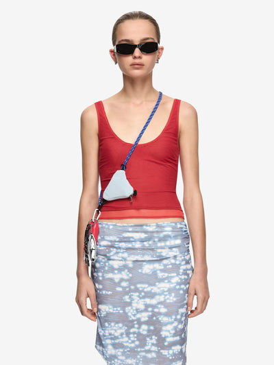 ORIA LAYERED TOP - RUBY RED/FLAME