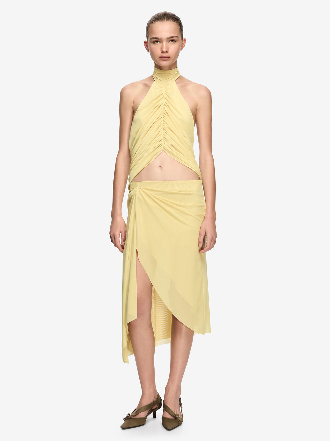 ORIA HALTER TOP - CITRON