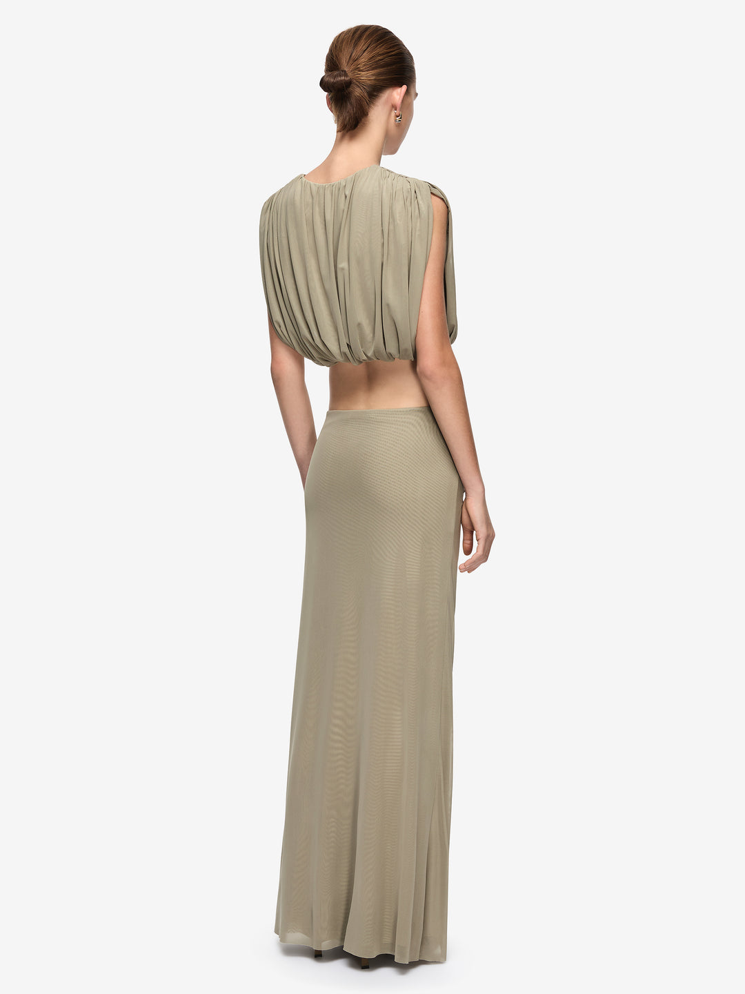 ORIA DRAPE SKIRT - LIGHT TAUPE