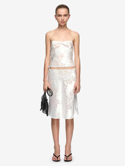 KAIDA MIDI SKIRT - WHITE
