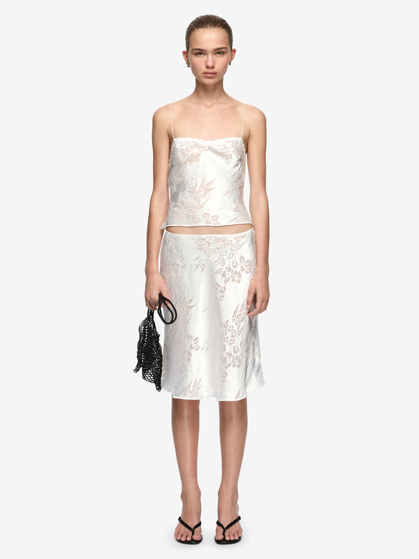 KAIDA MIDI SKIRT - WHITE