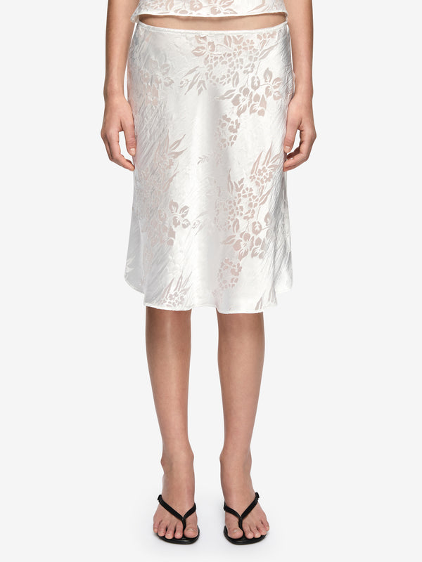 KAIDA MIDI SKIRT - WHITE