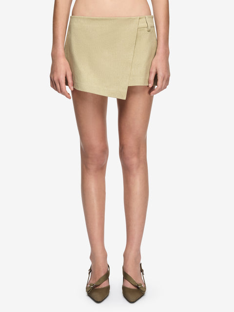 ANDO OVERLAY SKORT - OLIVE